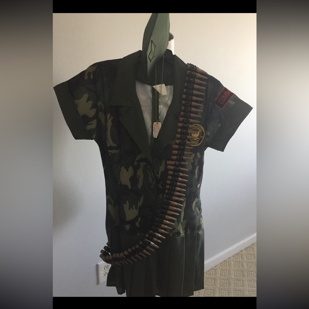 Camouflage Military Costume Dress